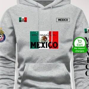Gray Mexico Graphic Hoodie